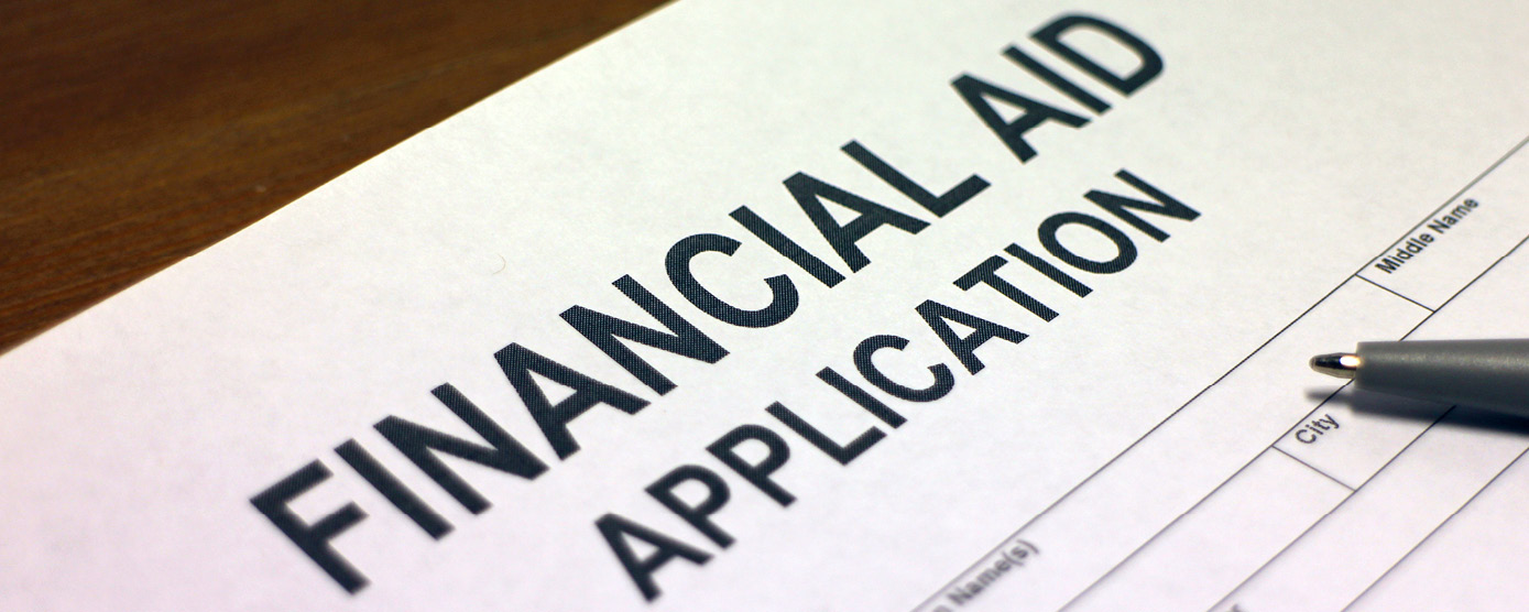 close up of paper financial aid application